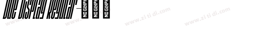 Due Display Regular字体转换